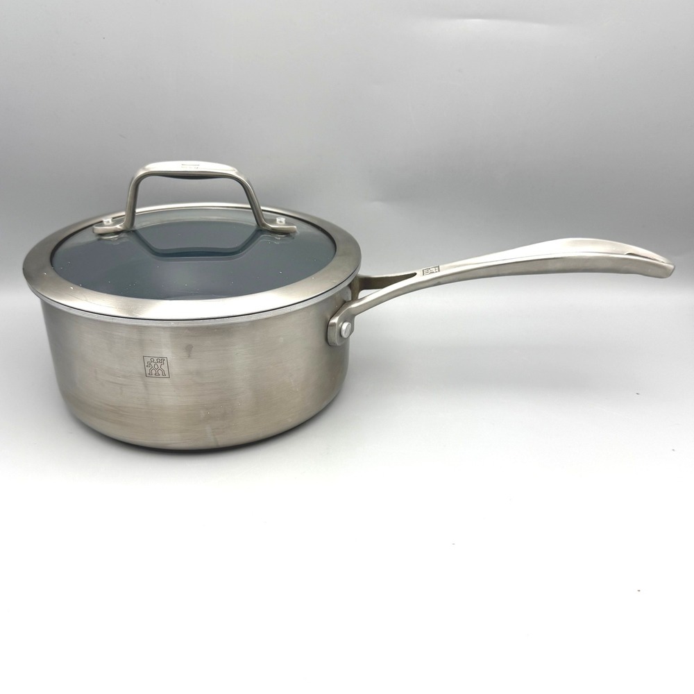 Zwilling J.A. Henckels Saucepan 1.5qt Silver Ceramic Nonstick 3-Ply Steel